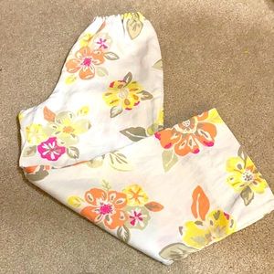J.Jill linen floral pants